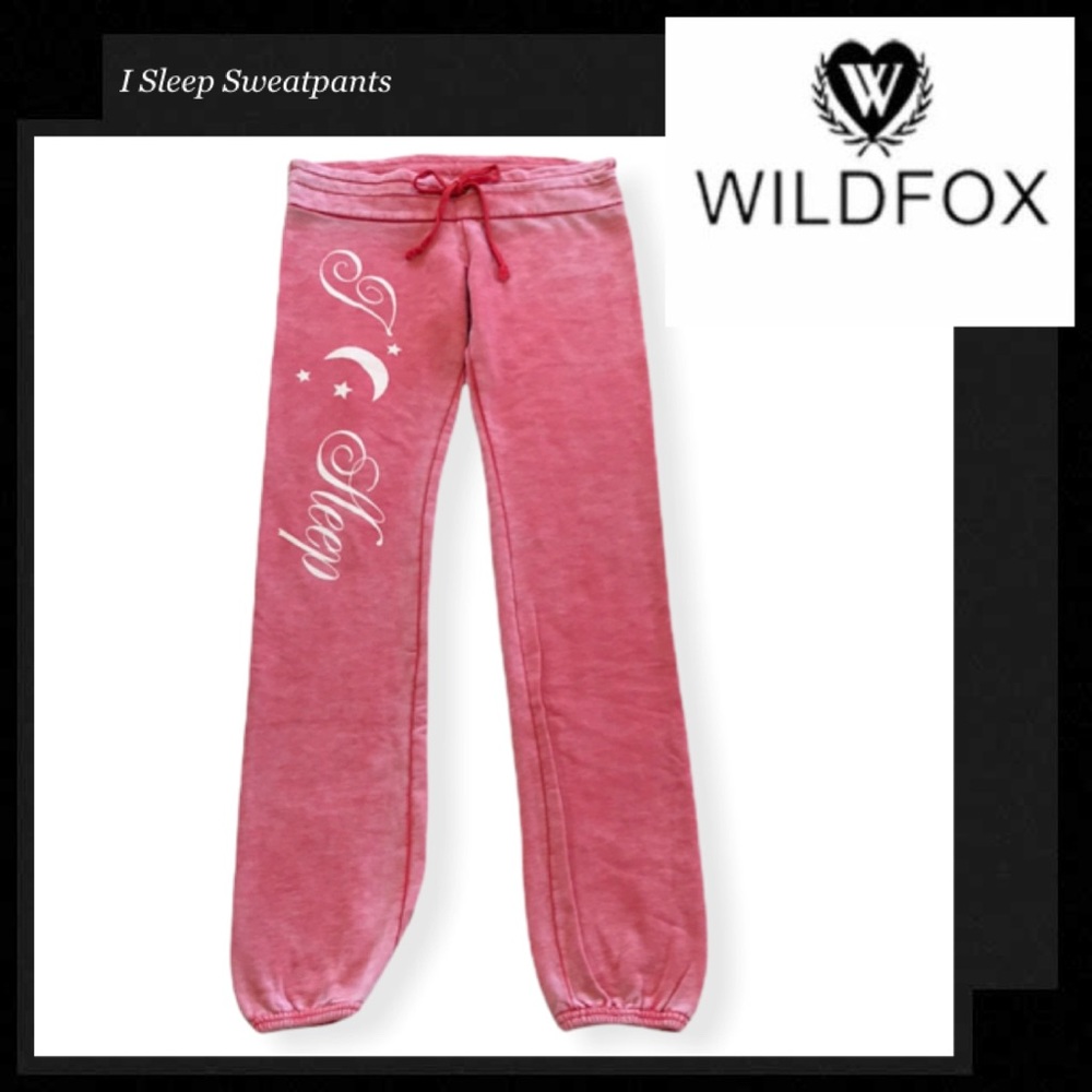 WILDFOX Faded Red 'I Sleep' Lounge Joggers